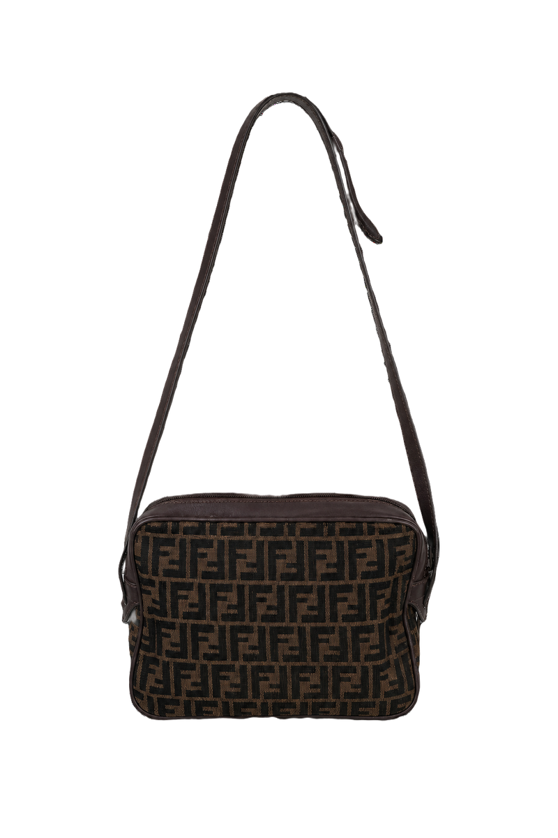 1990s Brown Canvas Bag - Front View