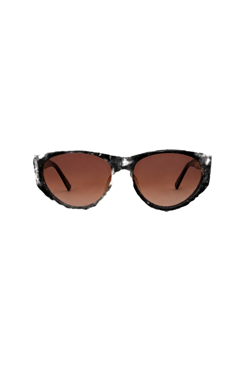 1990s Black Plastic Sunglasses - Front View