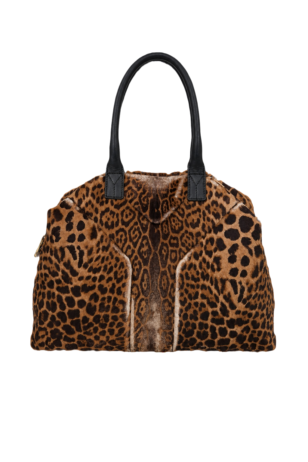 1990s Brown Faux Fur Bag - Front View