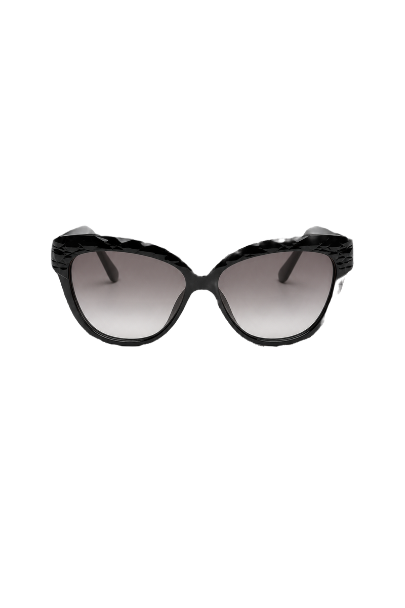 1990s Black Plastic Sunglasses - Front View