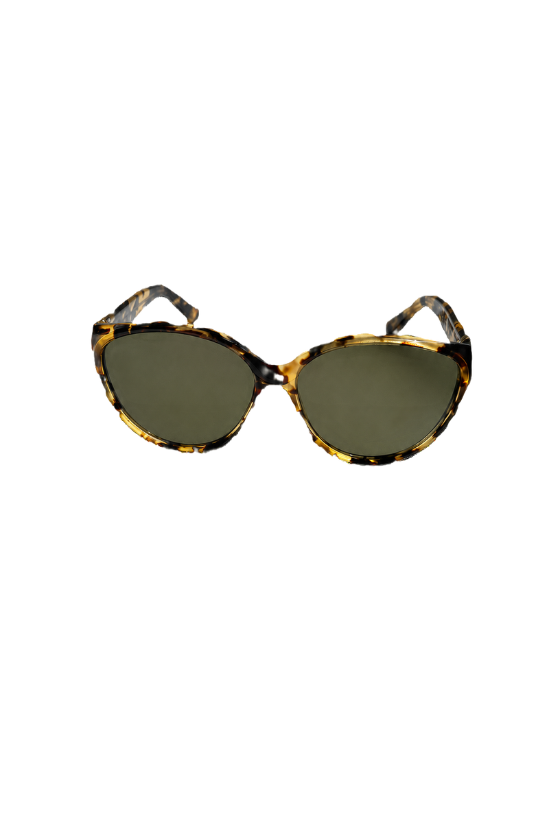 1990s Tortoiseshell Plastic Sunglasses - Front View