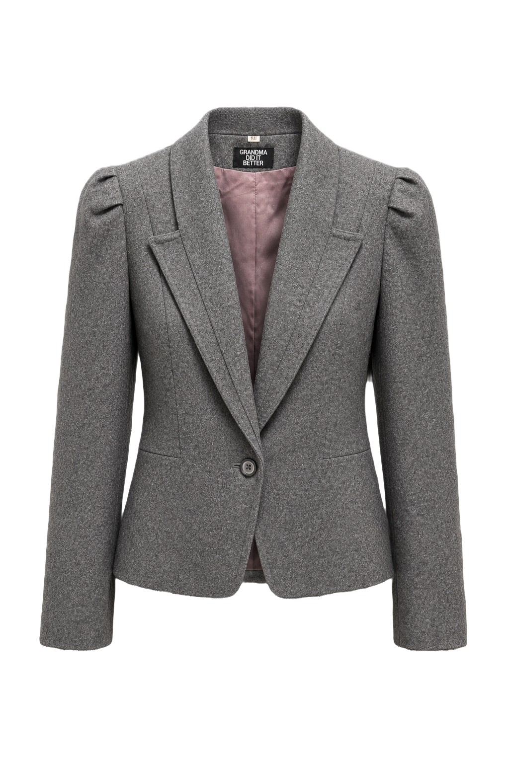 1950s Charcoal Grey Wool Blazer - Front View