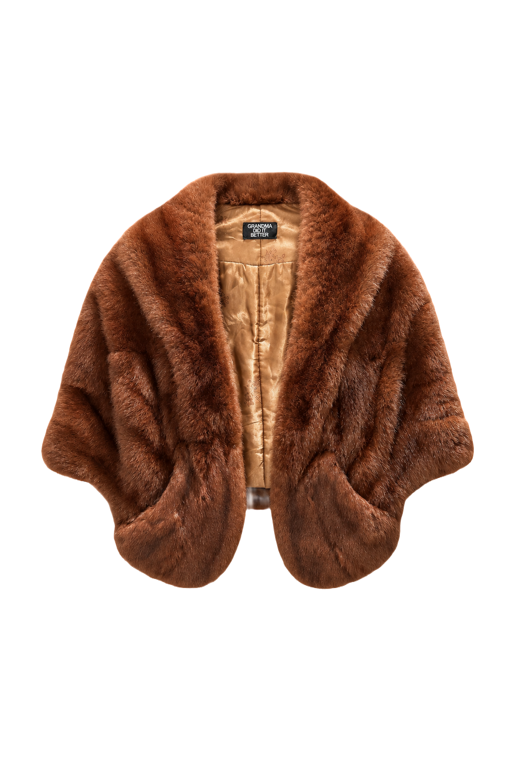 1950s Brown Fur Coat - Front View