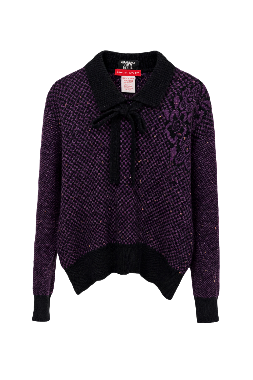 1990s Purple Wool Sweater - Front View