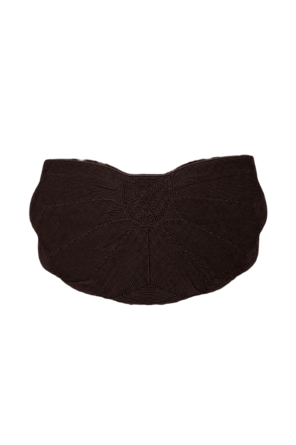 1950s Dark Brown Textured Other - Front View