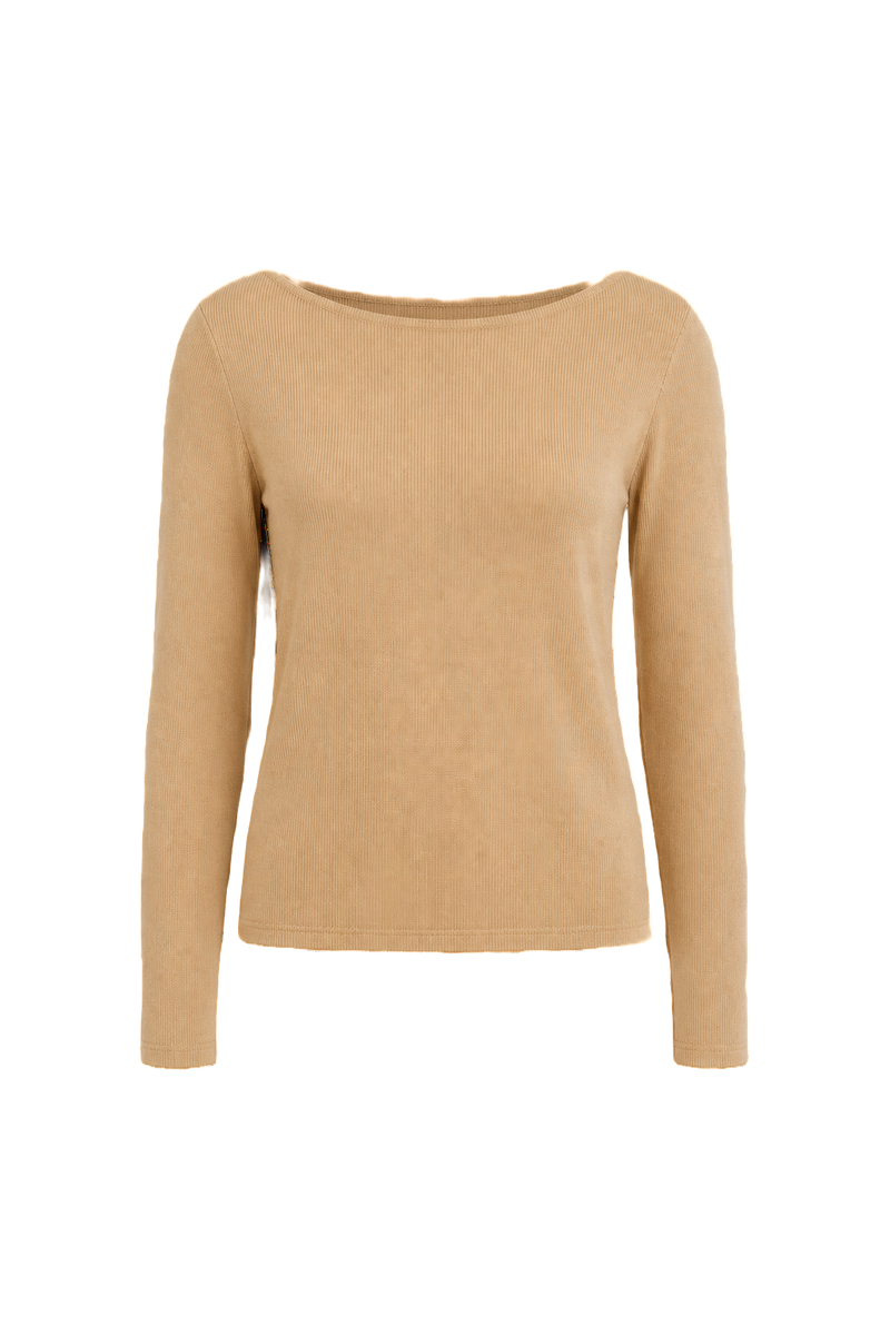 1990s Beige Cotton Sweater - Front View