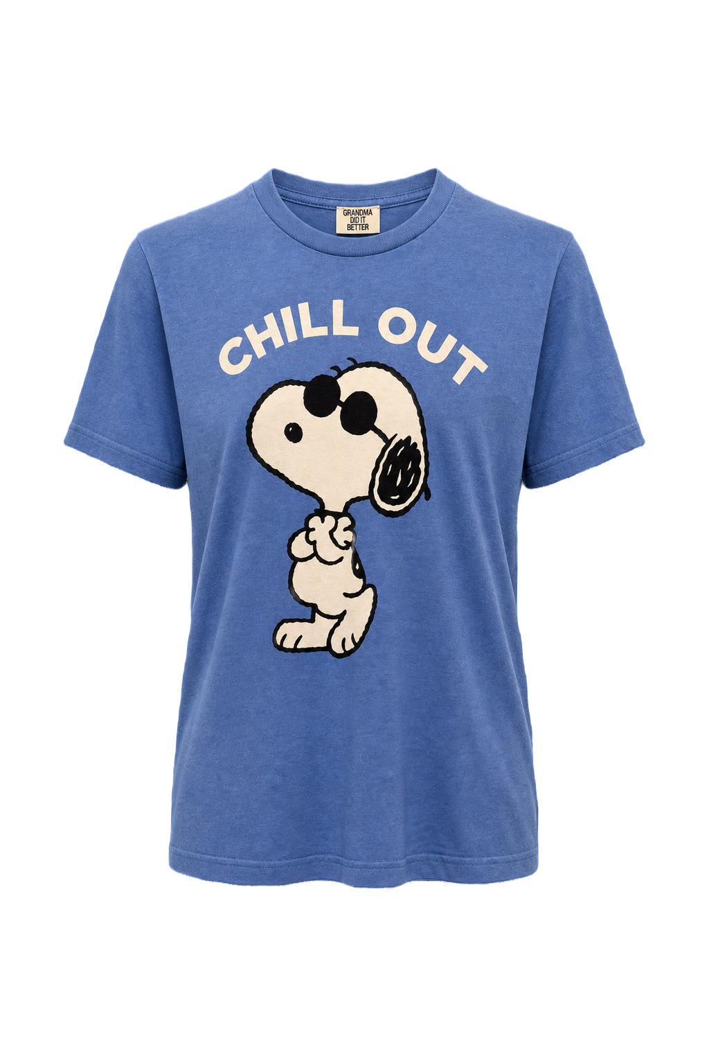 1990s Blue Cotton T-Shirt - Front View