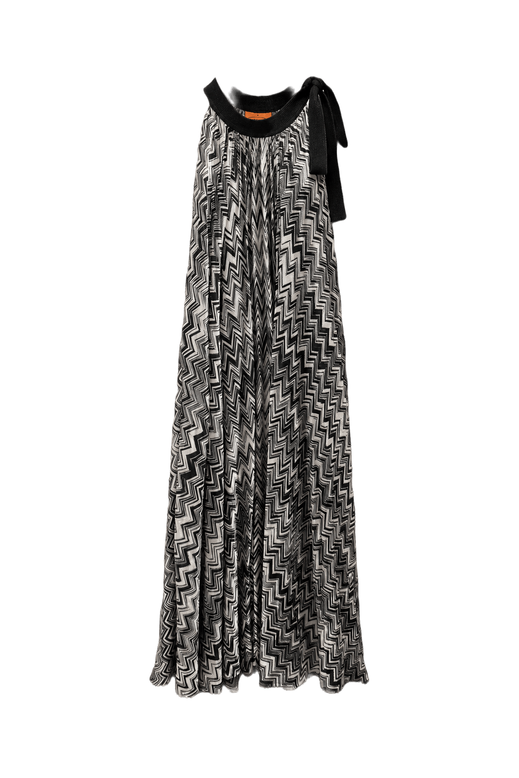 1990s Black and White Polyester Jumpsuit - Front View