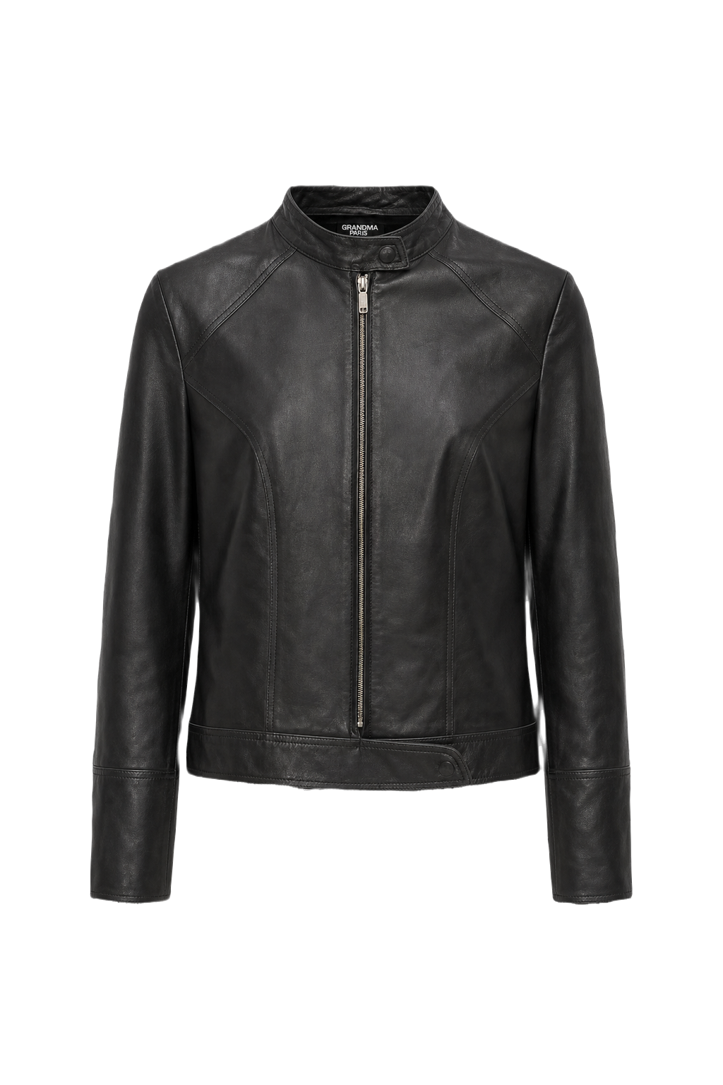 1990s Black Leather Womens Leather Jacket - Front View