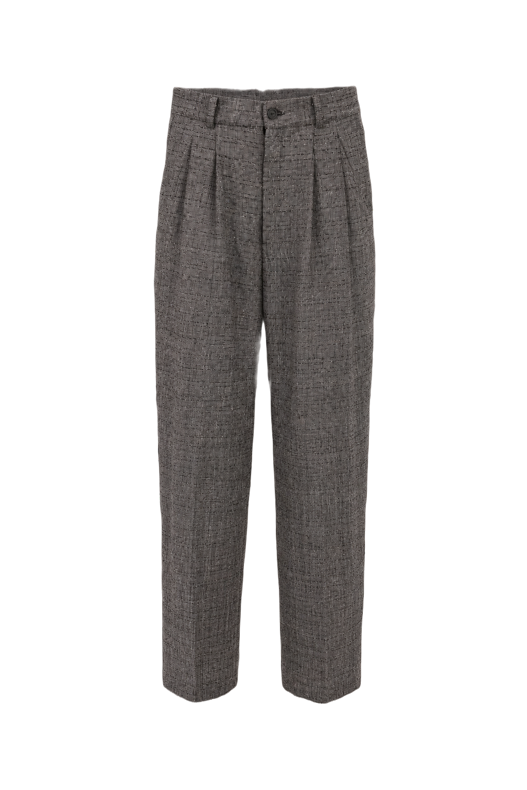1980s Gray Wool Blend Trousers - Front View