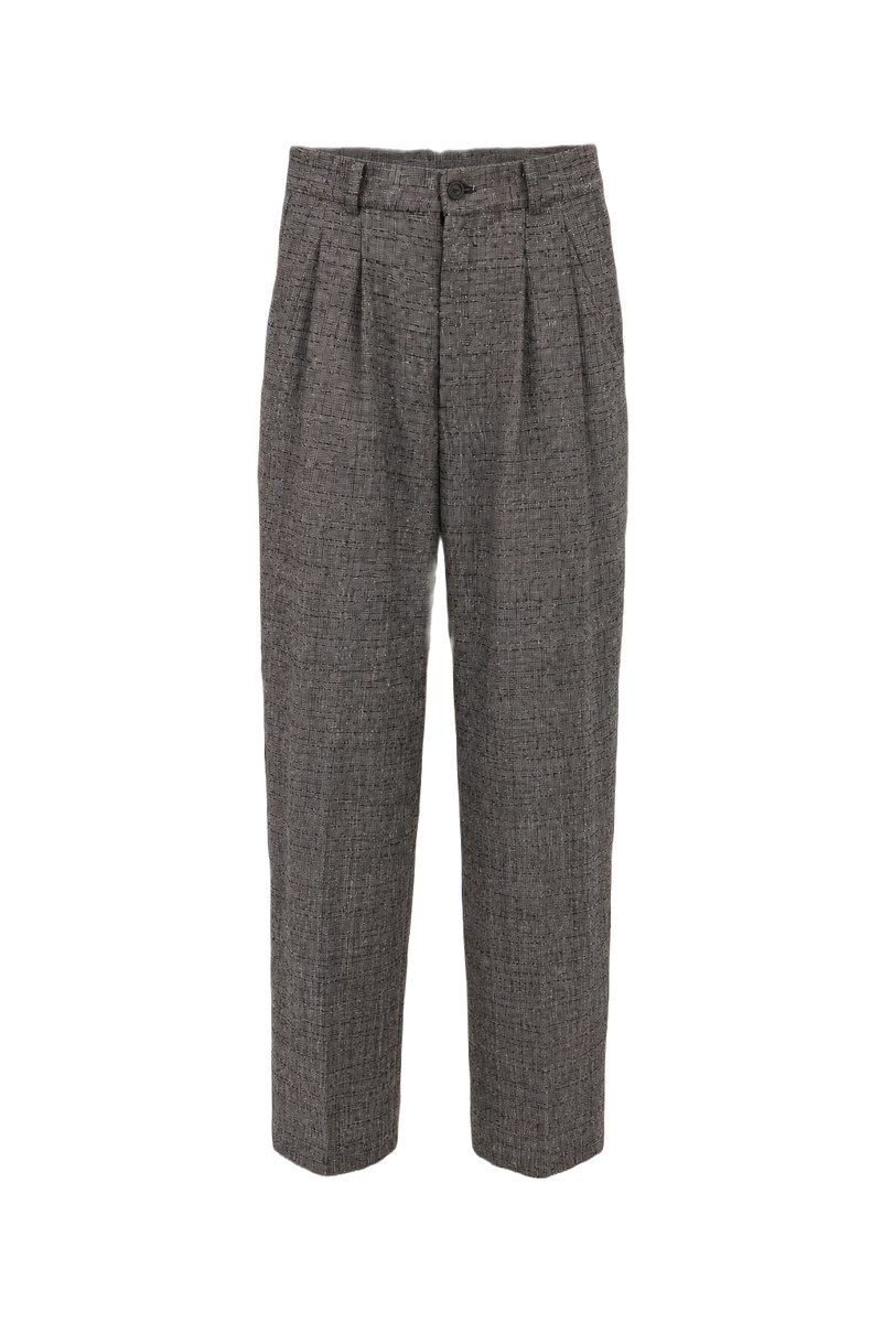 1980s Gray Wool Blend Trousers - Front View