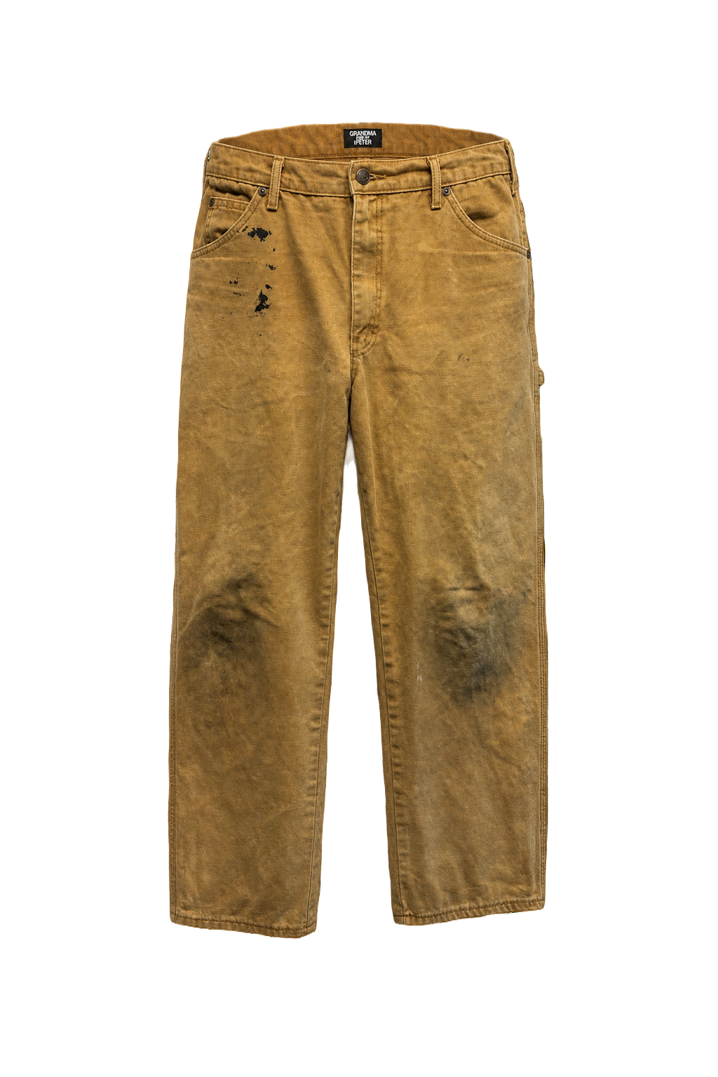 1990s Tan Cotton Pants - Front View