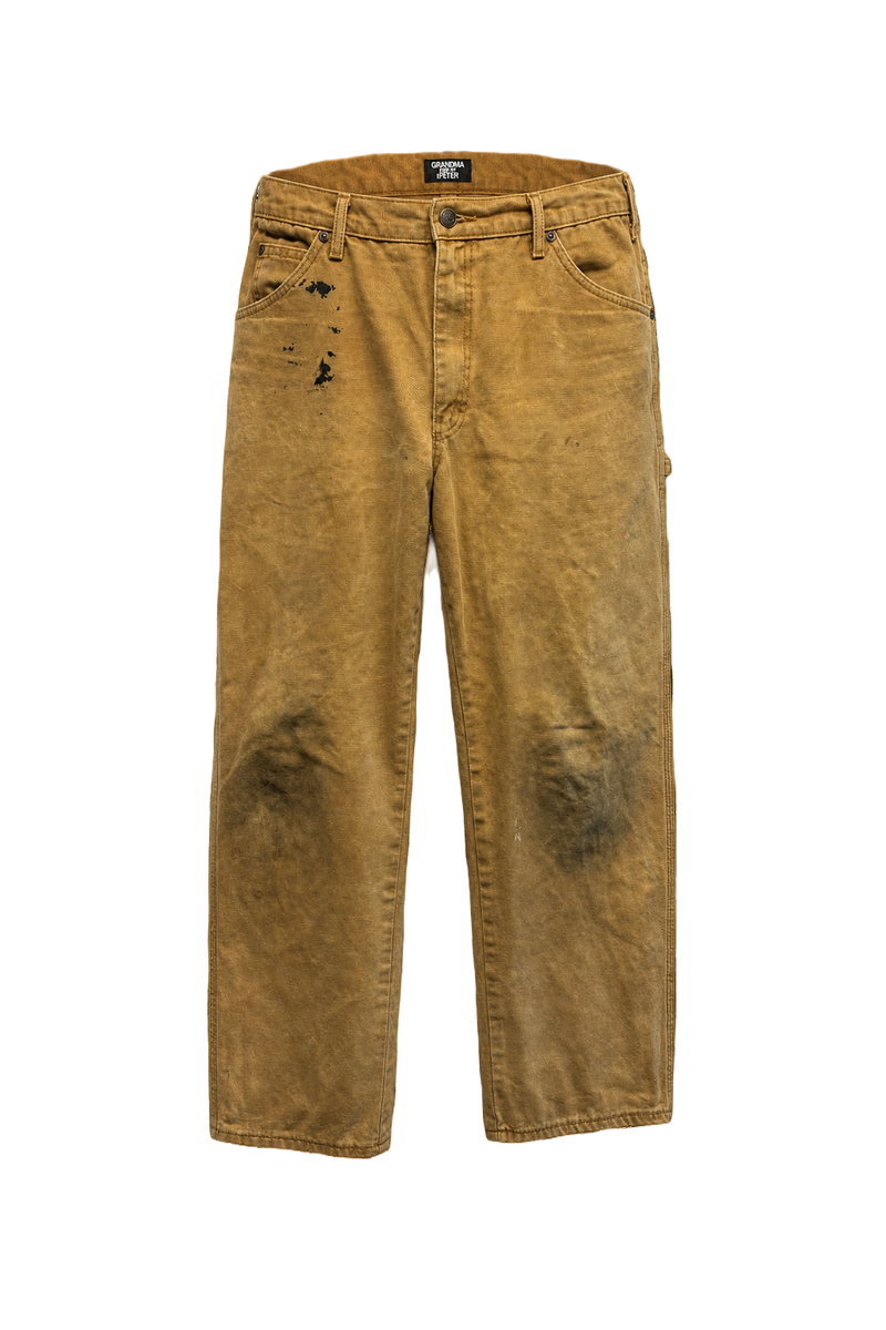 1990s Tan Cotton Pants - Front View