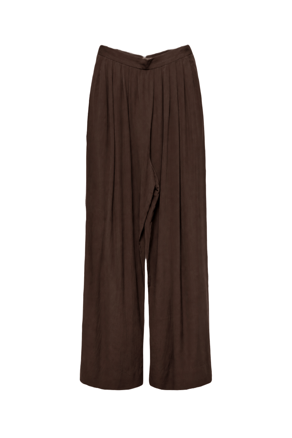 1990s Brown Wool Blend Pants - Front View