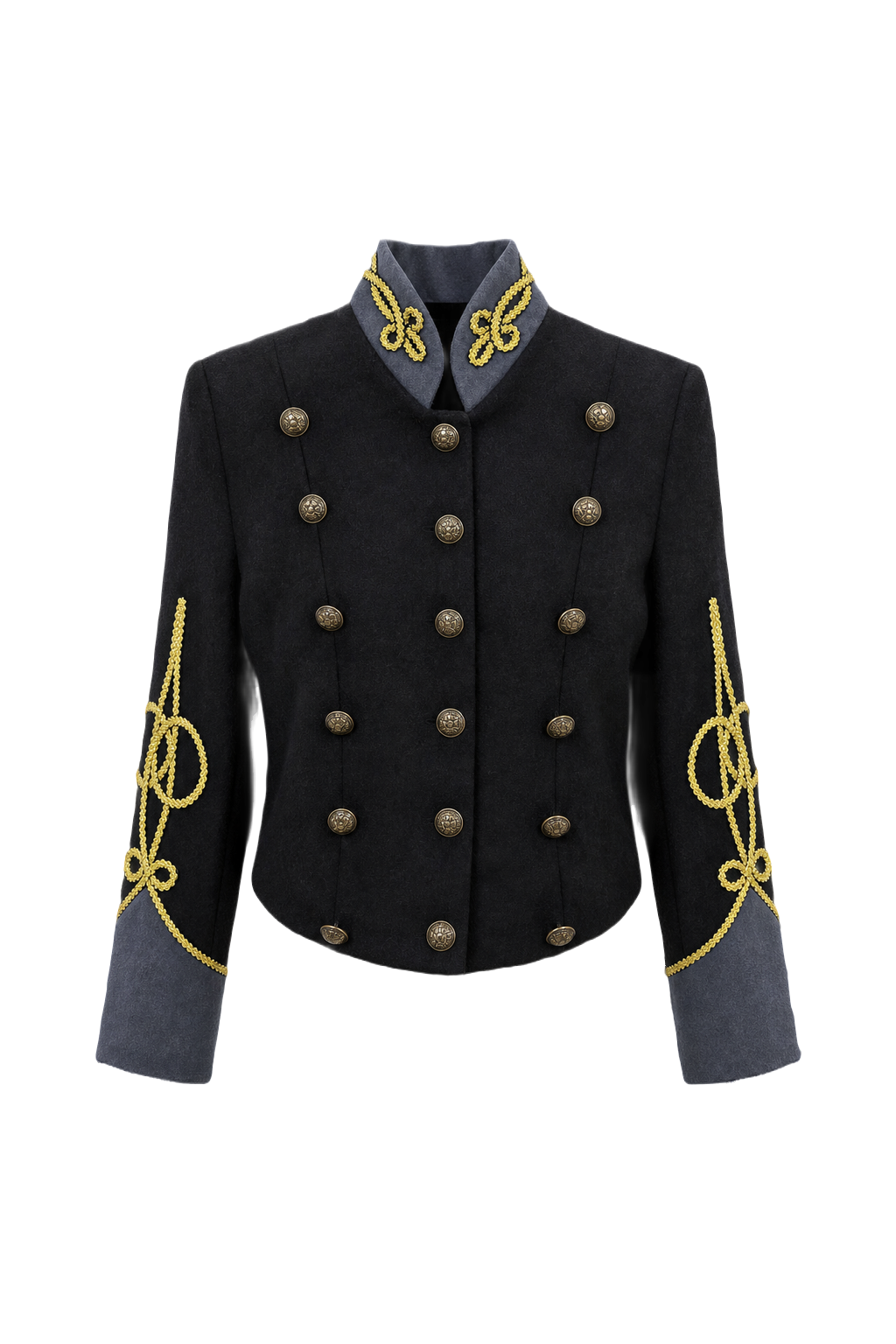 1940s Black Wool Jacket - Front View