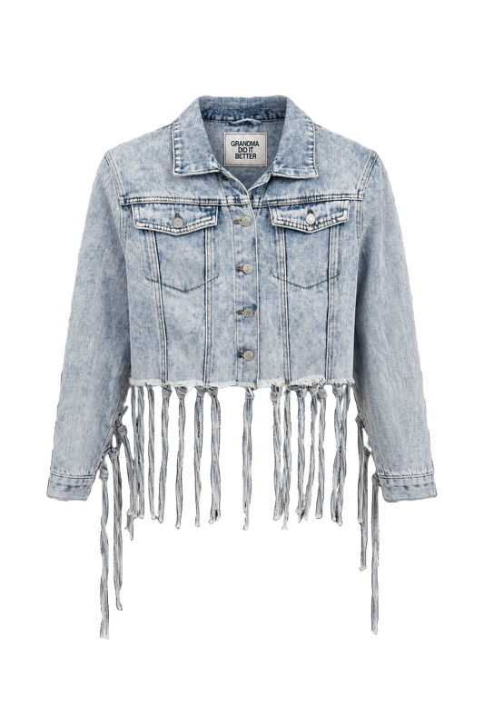 1970s Light Blue Denim Jacket - Front View