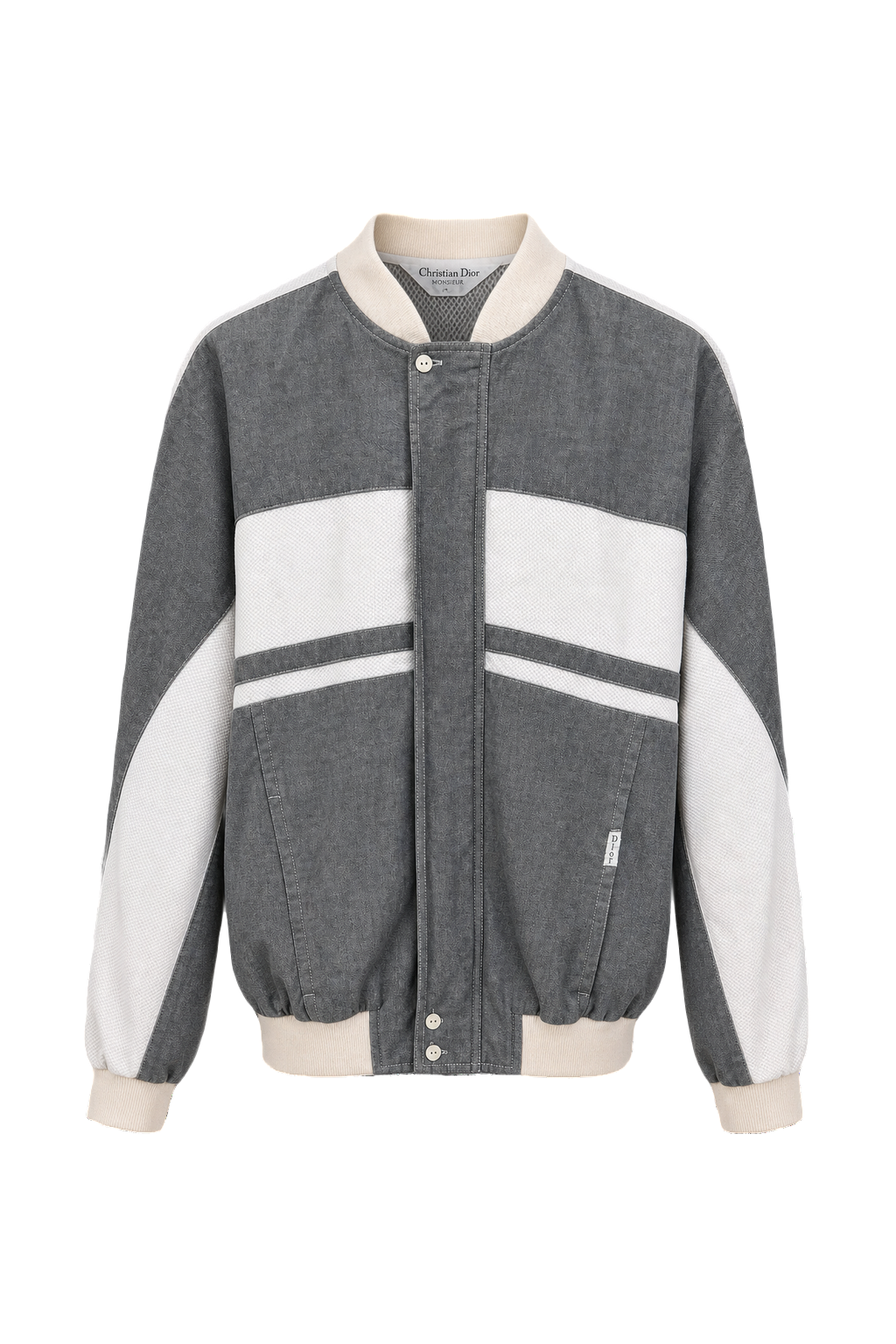 1980s Gray Nylon Jacket - Front View