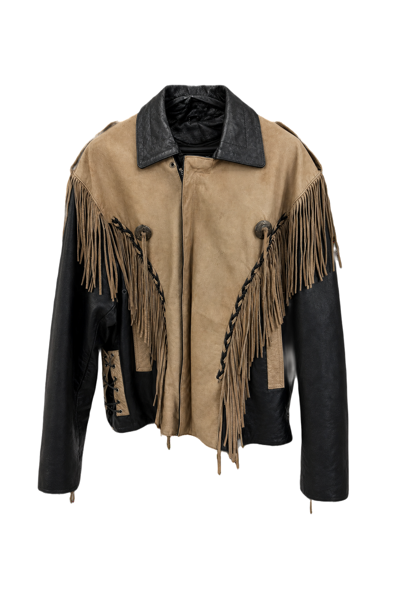 1970s Beige Suede Jacket - Front View