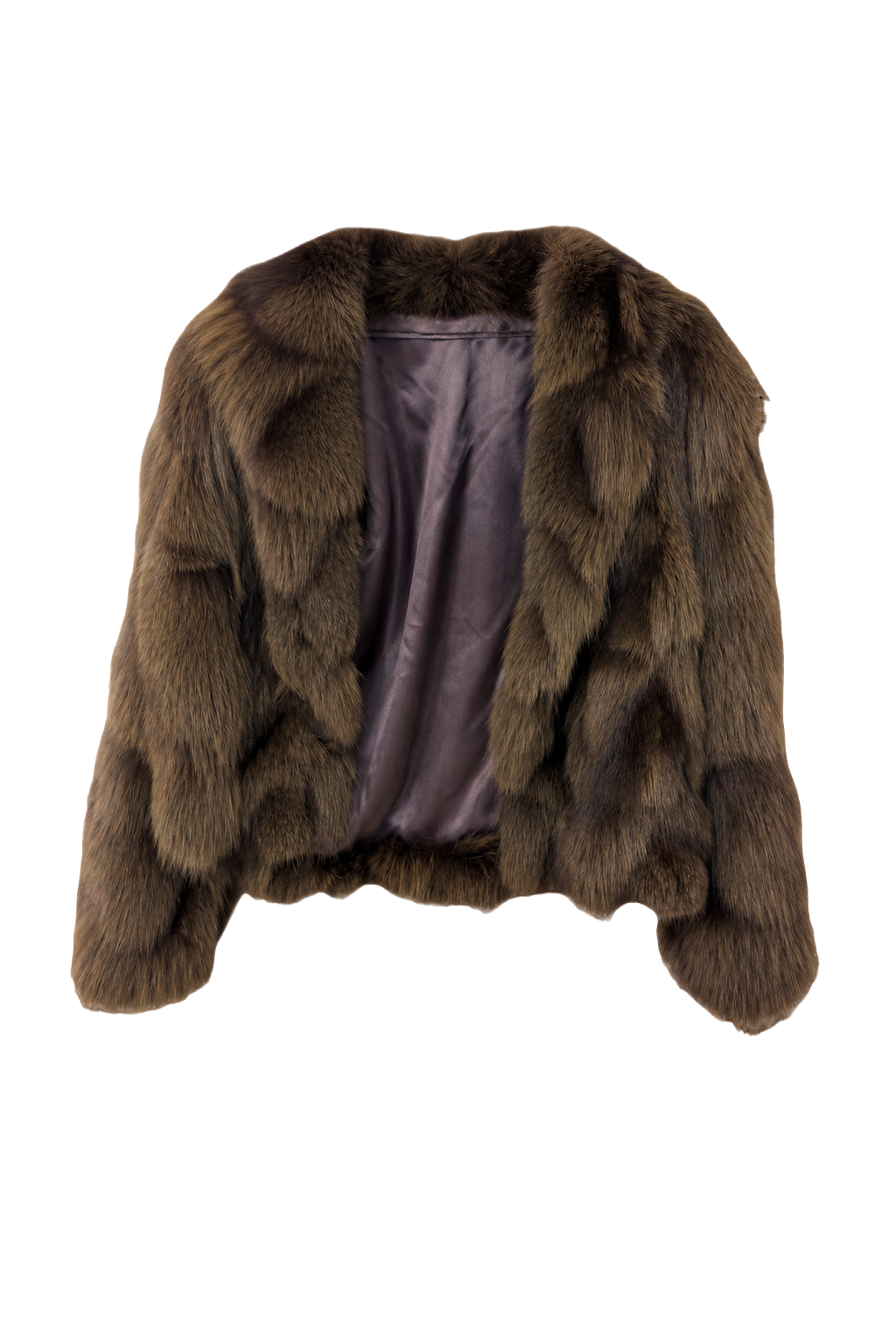 1990s Brown Fur Coat - Front View