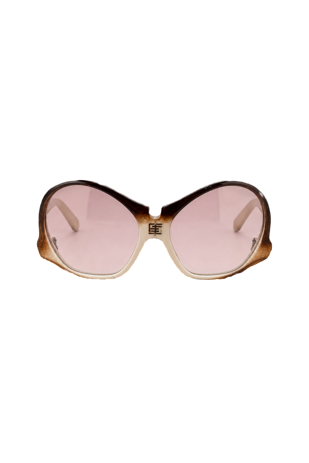 1960s Brown Plastic Sunglasses - Front View