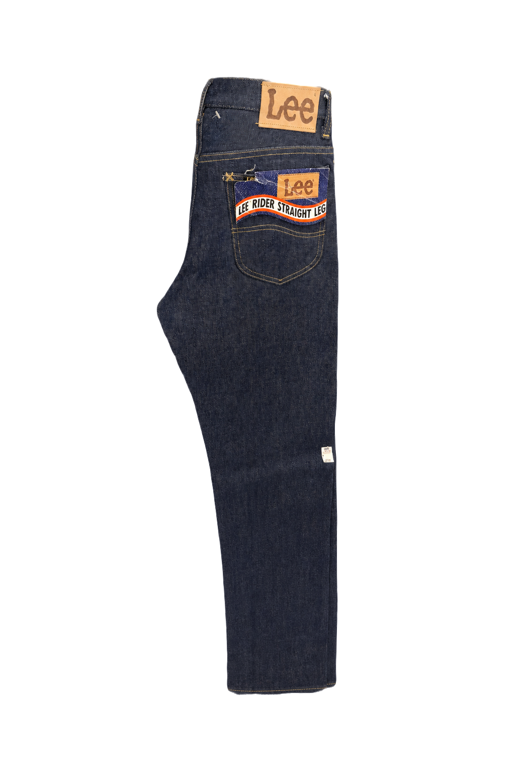 1970s Dark Blue Denim Lee Jeans - Front View