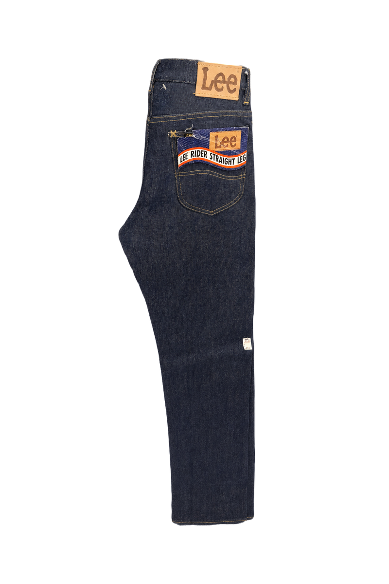 1970s Dark Blue Denim Lee Jeans - Front View