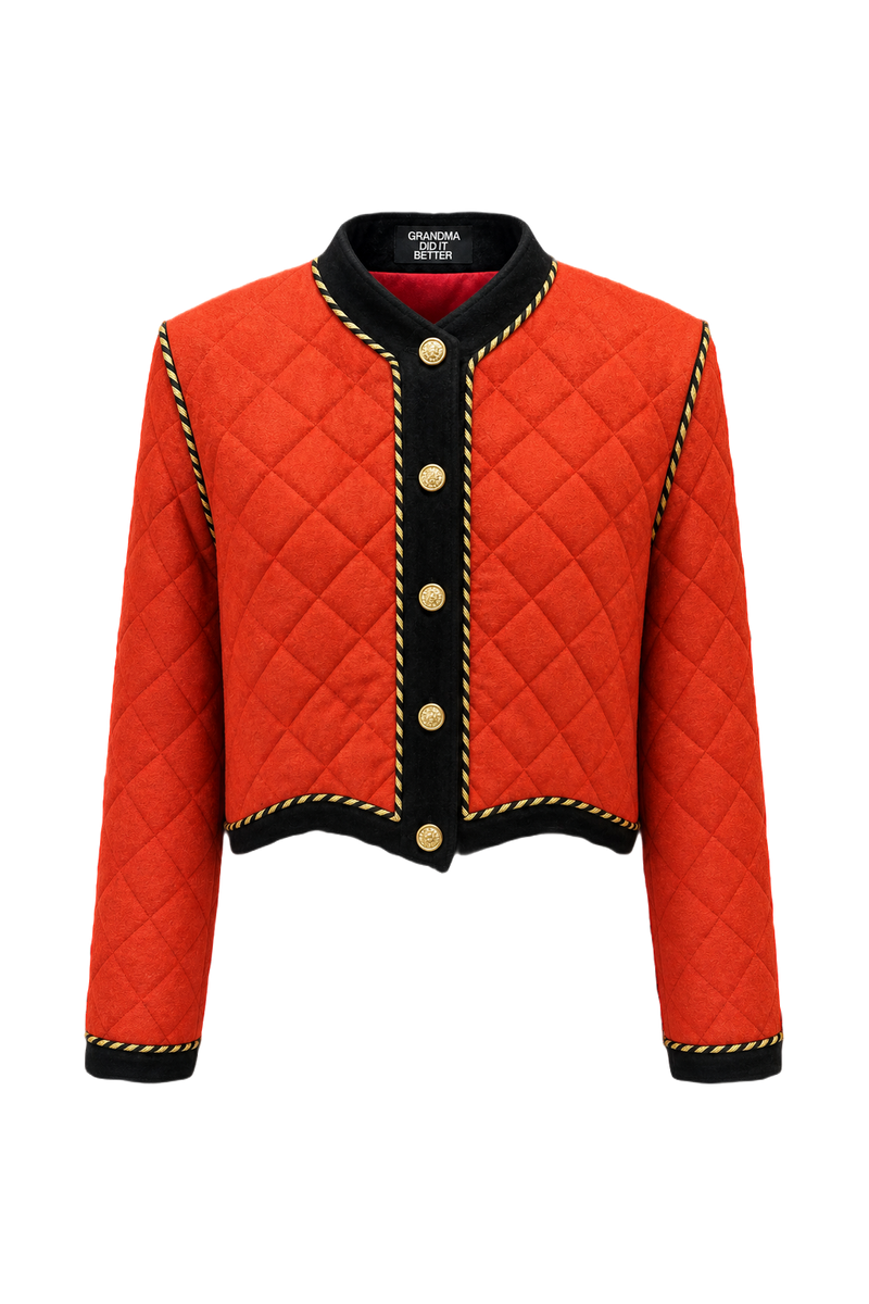 1980s Orange Suede Jacket - Front View