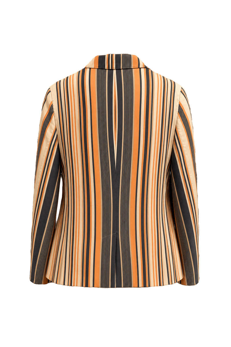 1980s Orange Silk Blazer - Front View