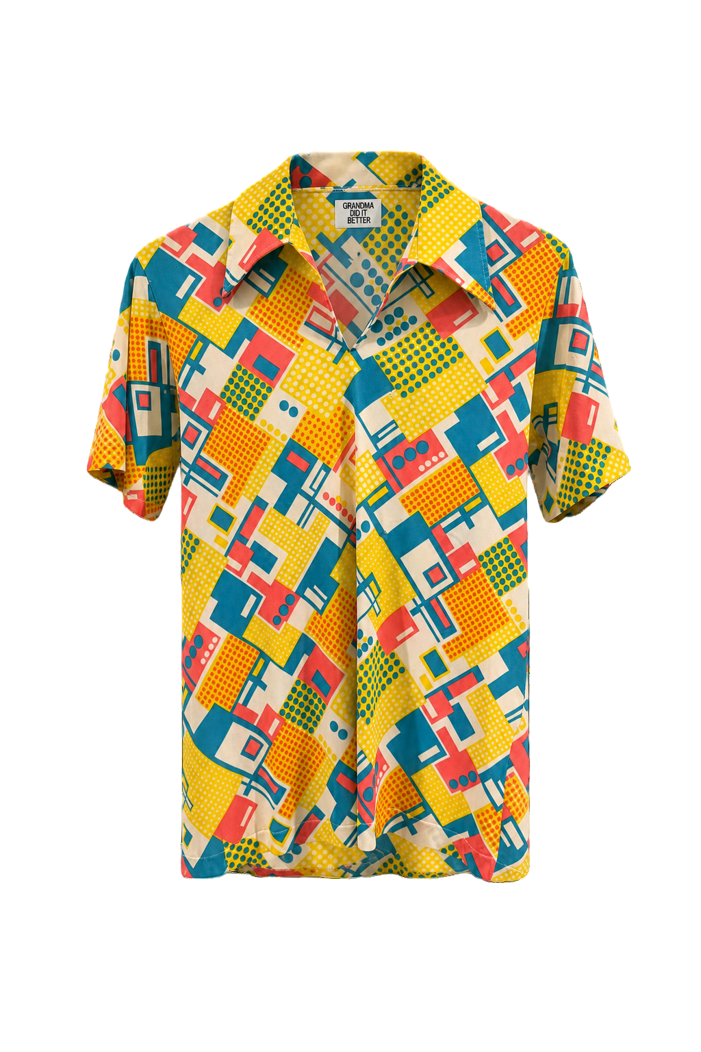1960s Multicolor Polyester Shirt - Front View