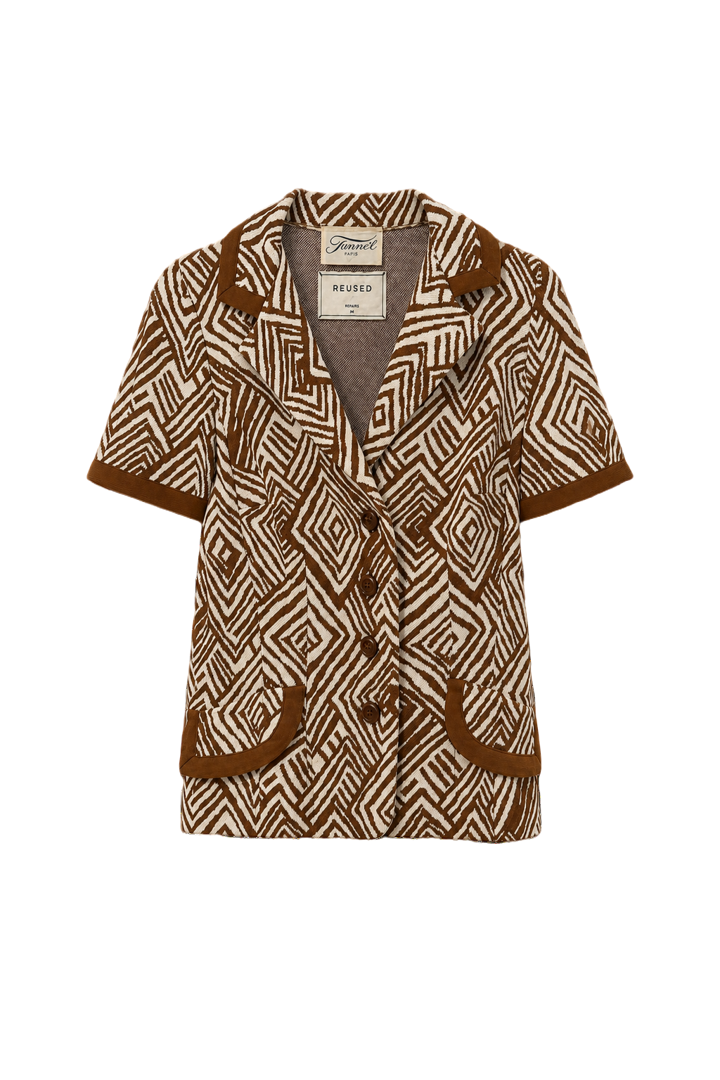 1960s Brown Cotton Blazer - Front View