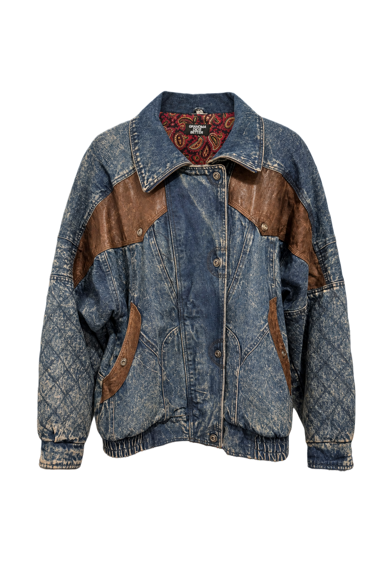 1980s Blue Denim Jacket - Front View