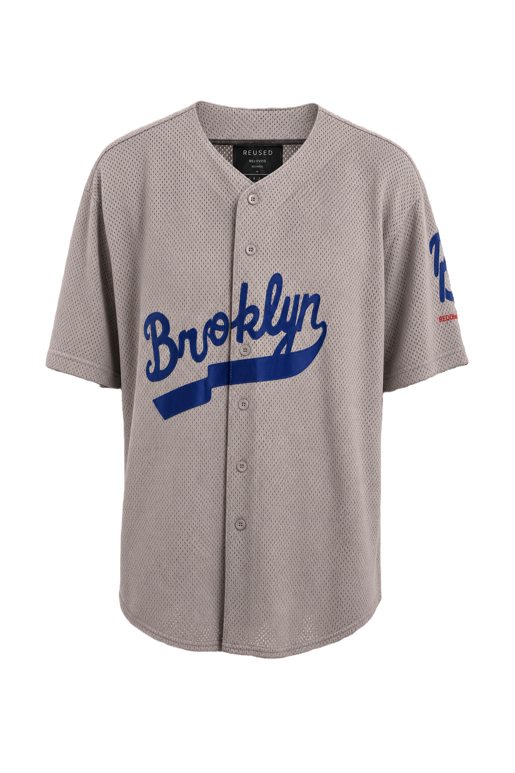 1990s Grey Polyester Shirt - Front View