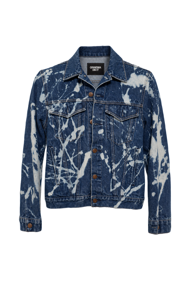 1990s Dark Blue Denim Jacket - Front View