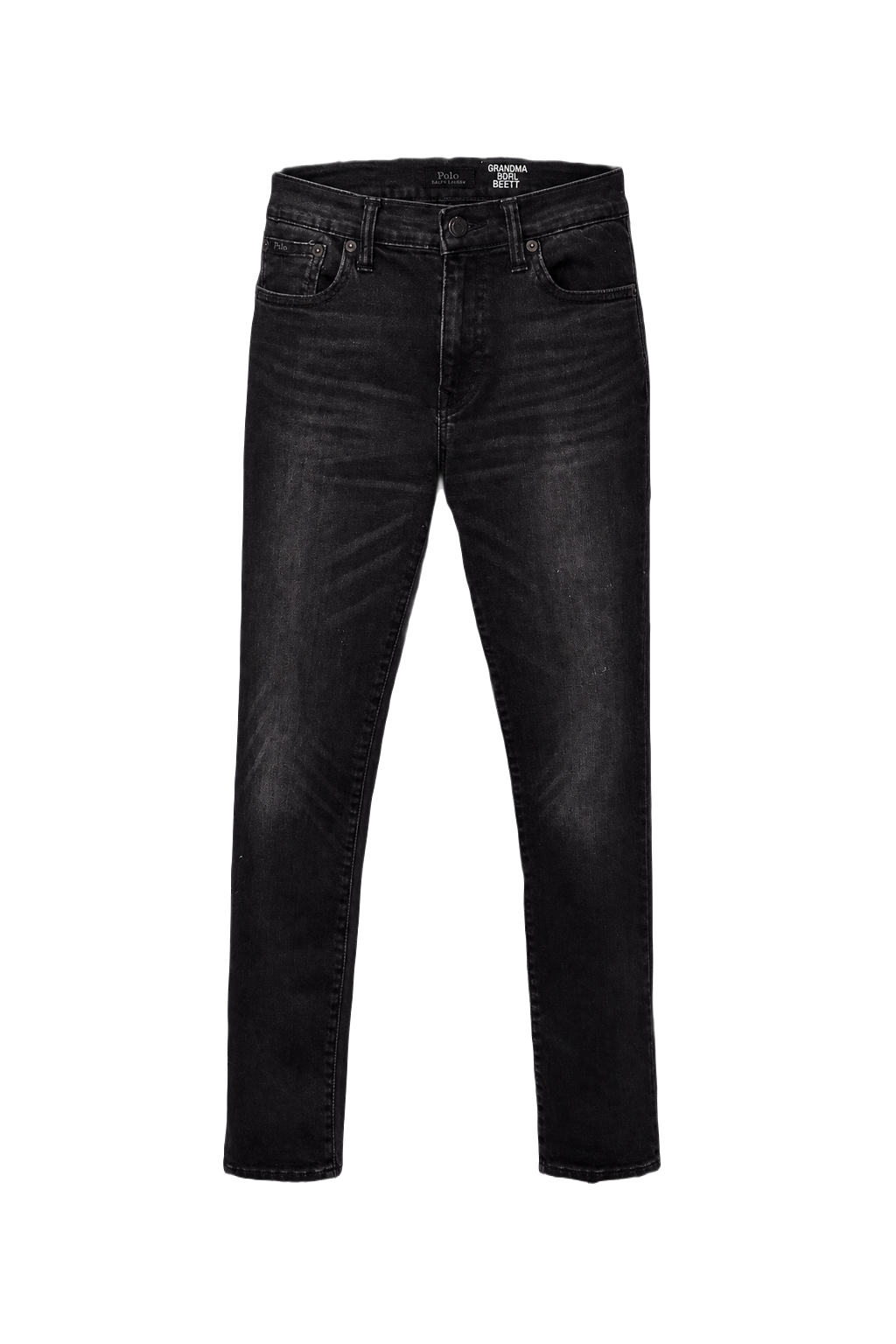 1990s Black Denim Jeans - Front View