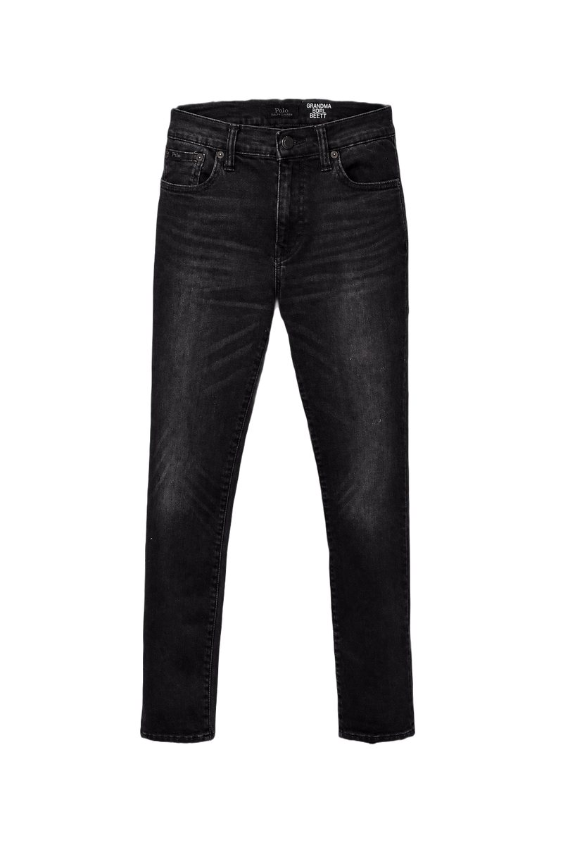 1990s Black Denim Jeans - Front View