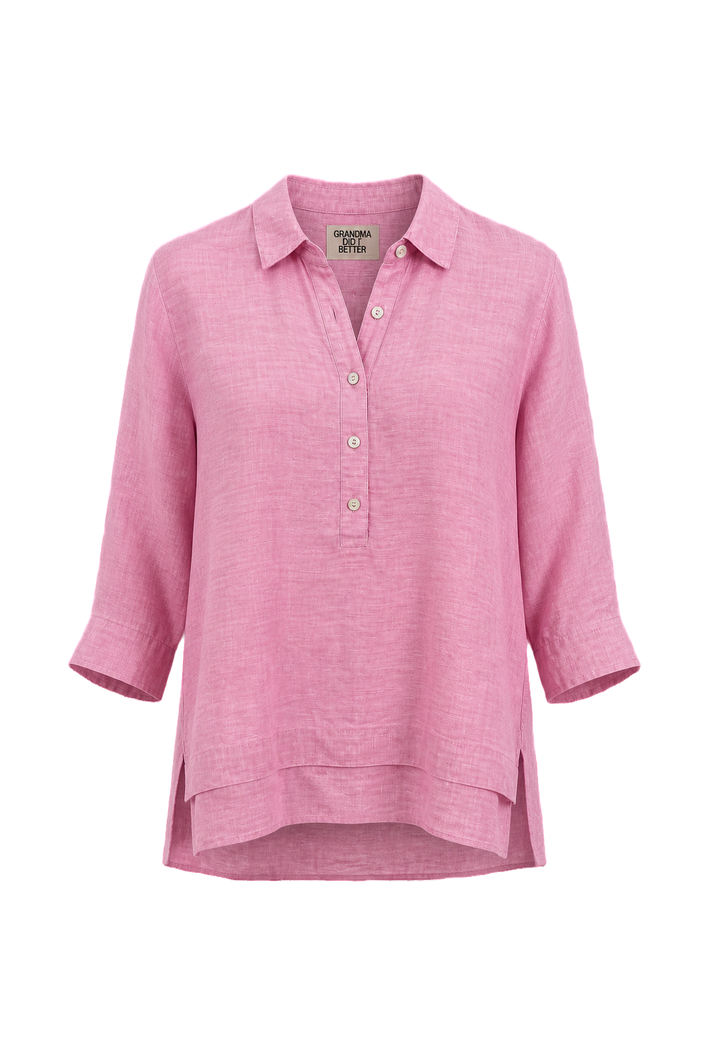 1990s Pink Cotton Shirt - Front View