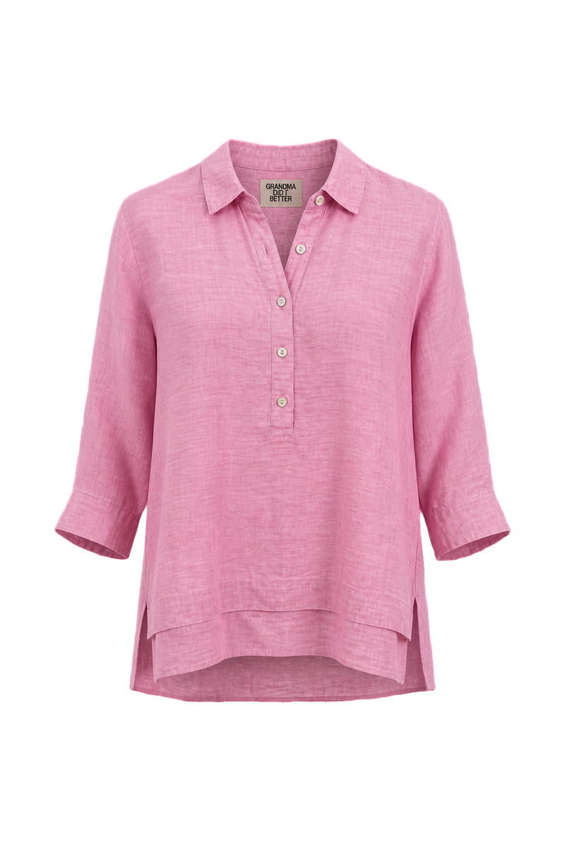1990s Pink Cotton Shirt - Front View