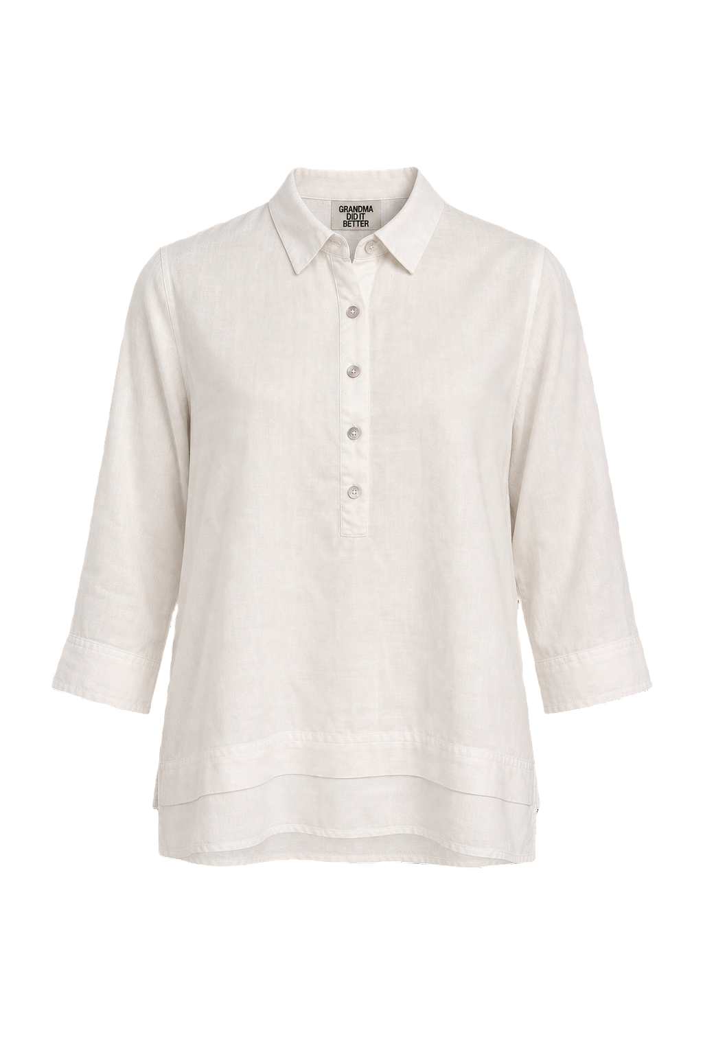 1990s White Cotton Shirt - Front View