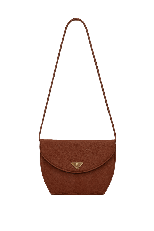 1980s Brown Leather Bag - Front View
