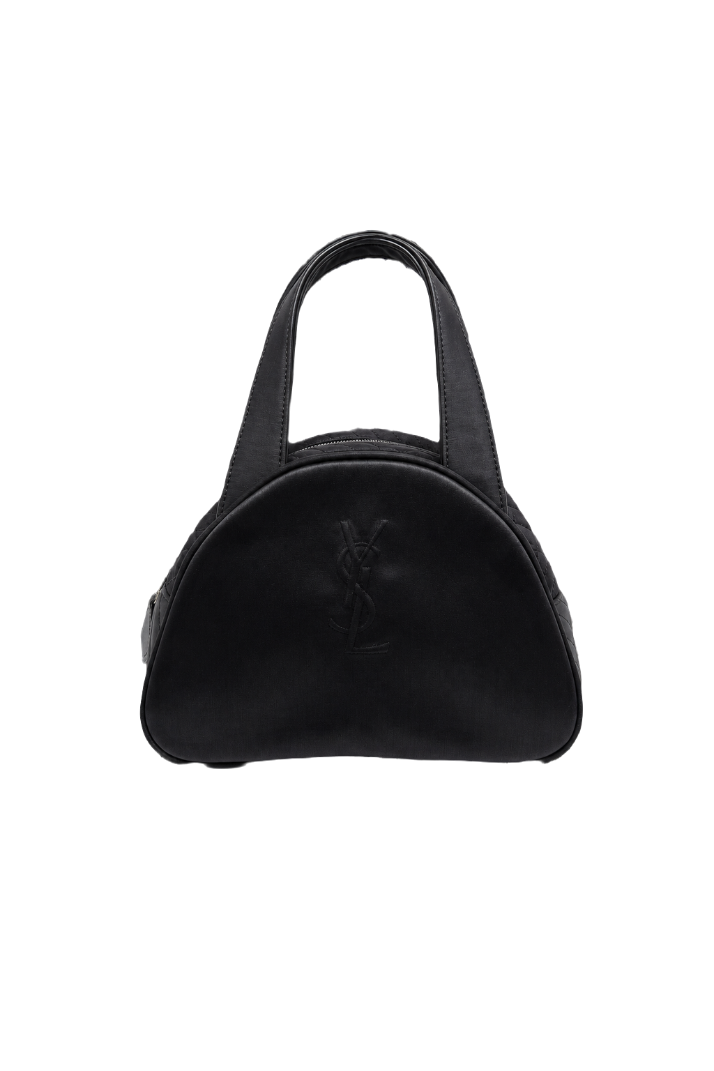 1990s Black Leather Bag - Front View