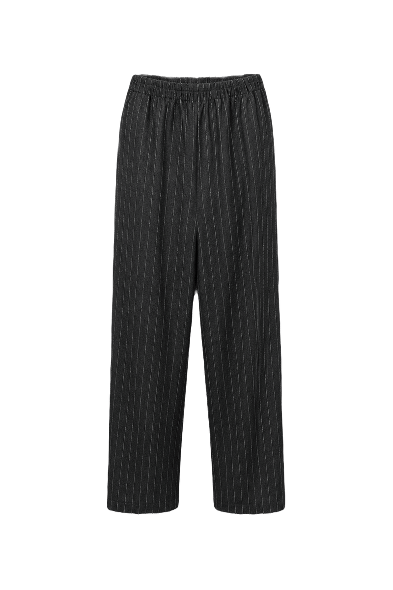 1990s Charcoal Grey Wool Pants - Front View