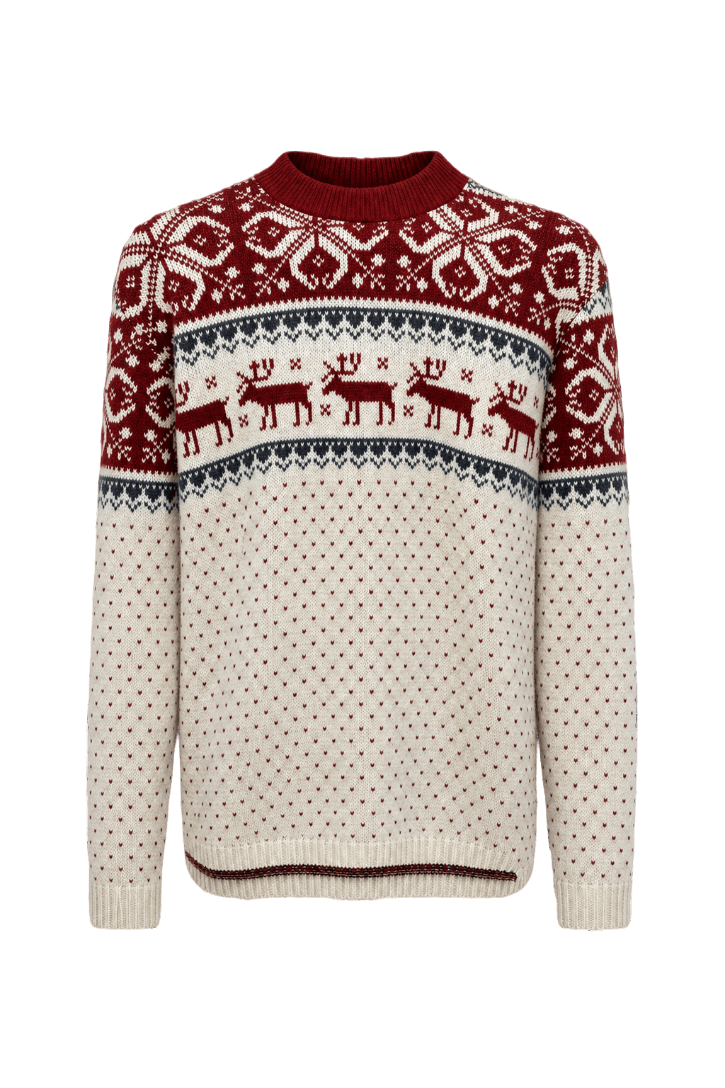 1980s Cream Wool Sweater - Front View