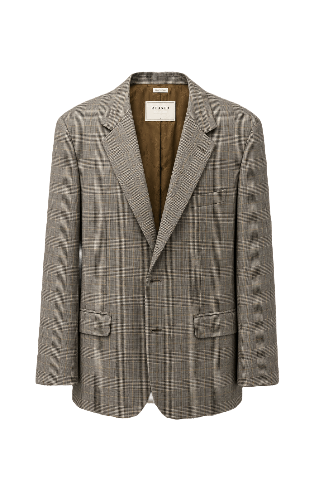 1980s Gray Wool Blend Blazer - Front View