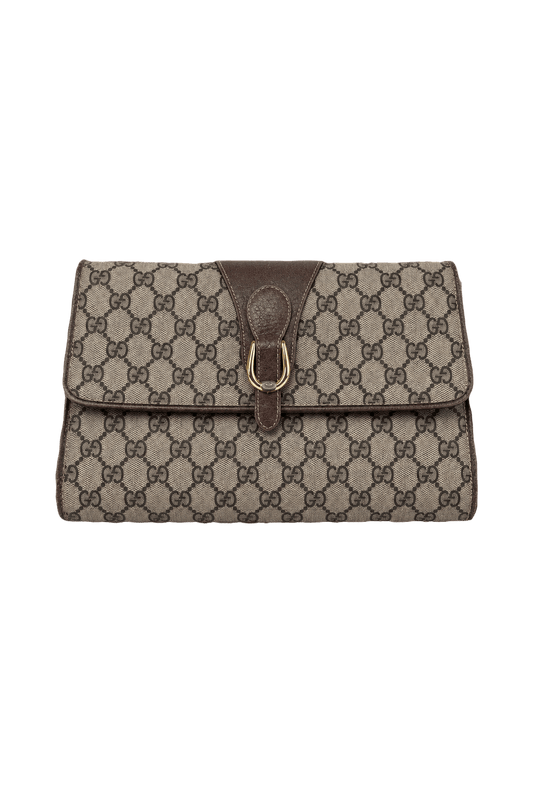 1980s Beige Canvas Bag - Front View
