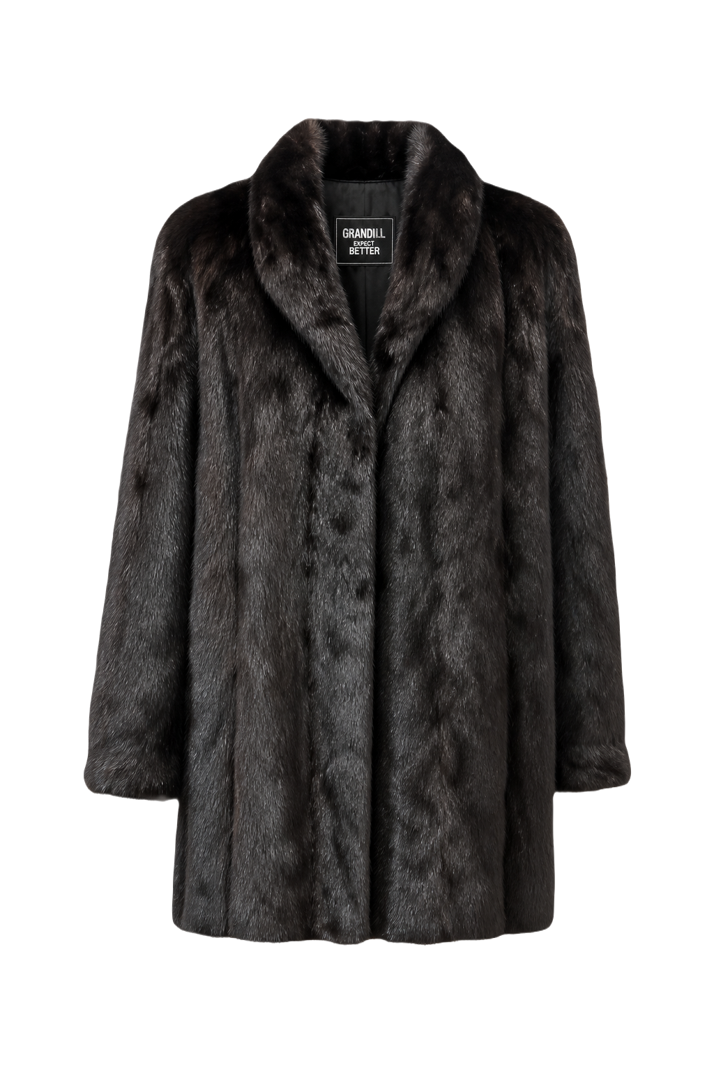 1980s Dark Brown Fur Coat - Front View