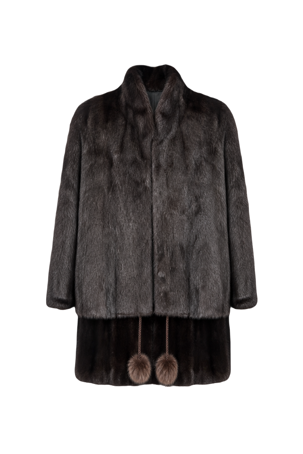 1980s Dark Brown Fur Coat - Front View