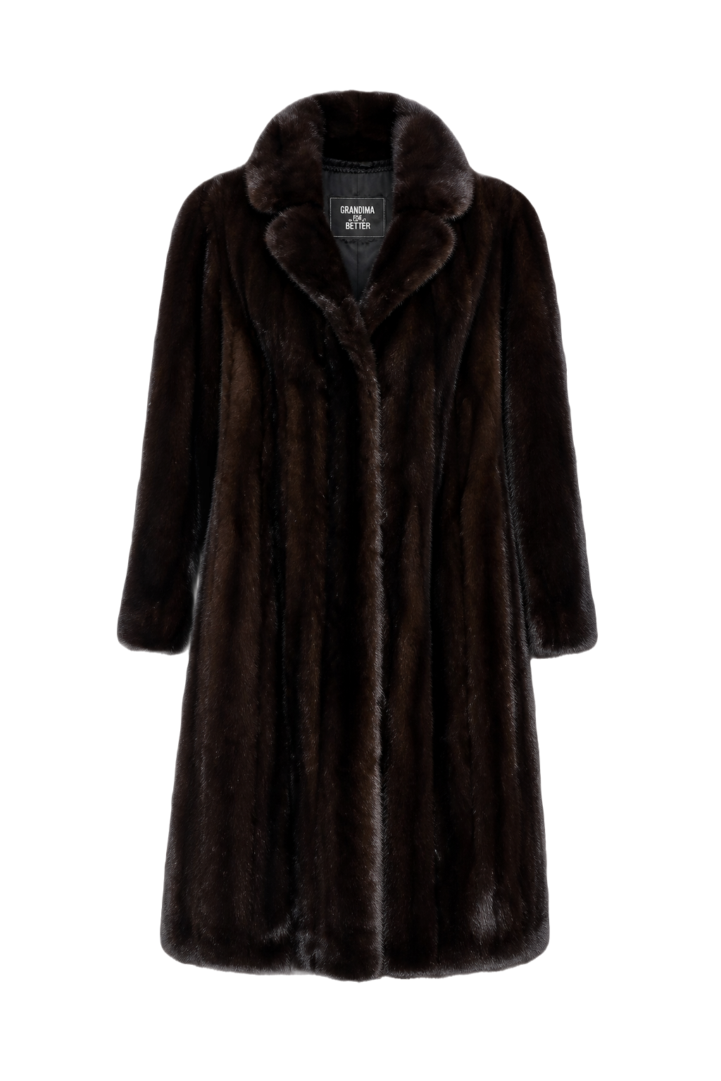 1980s Dark Brown Mink Fur Coat - Front View