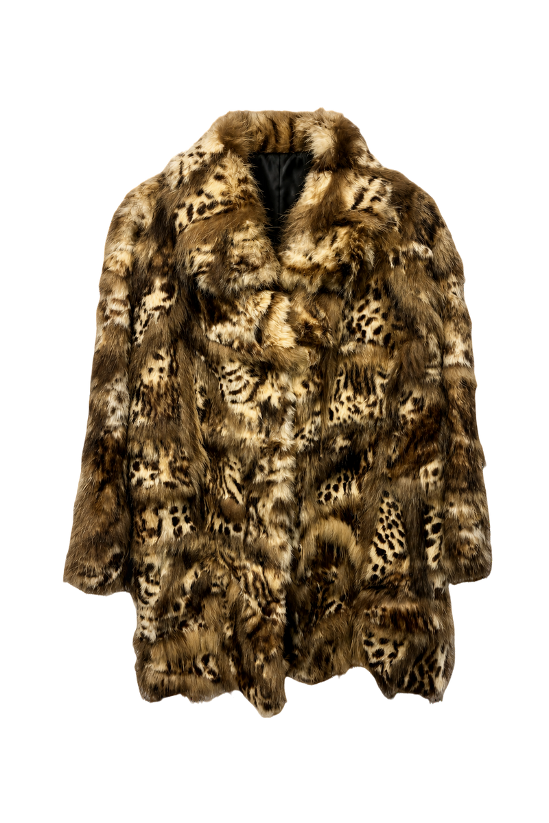 1980s Brown Fur Coat - Front View