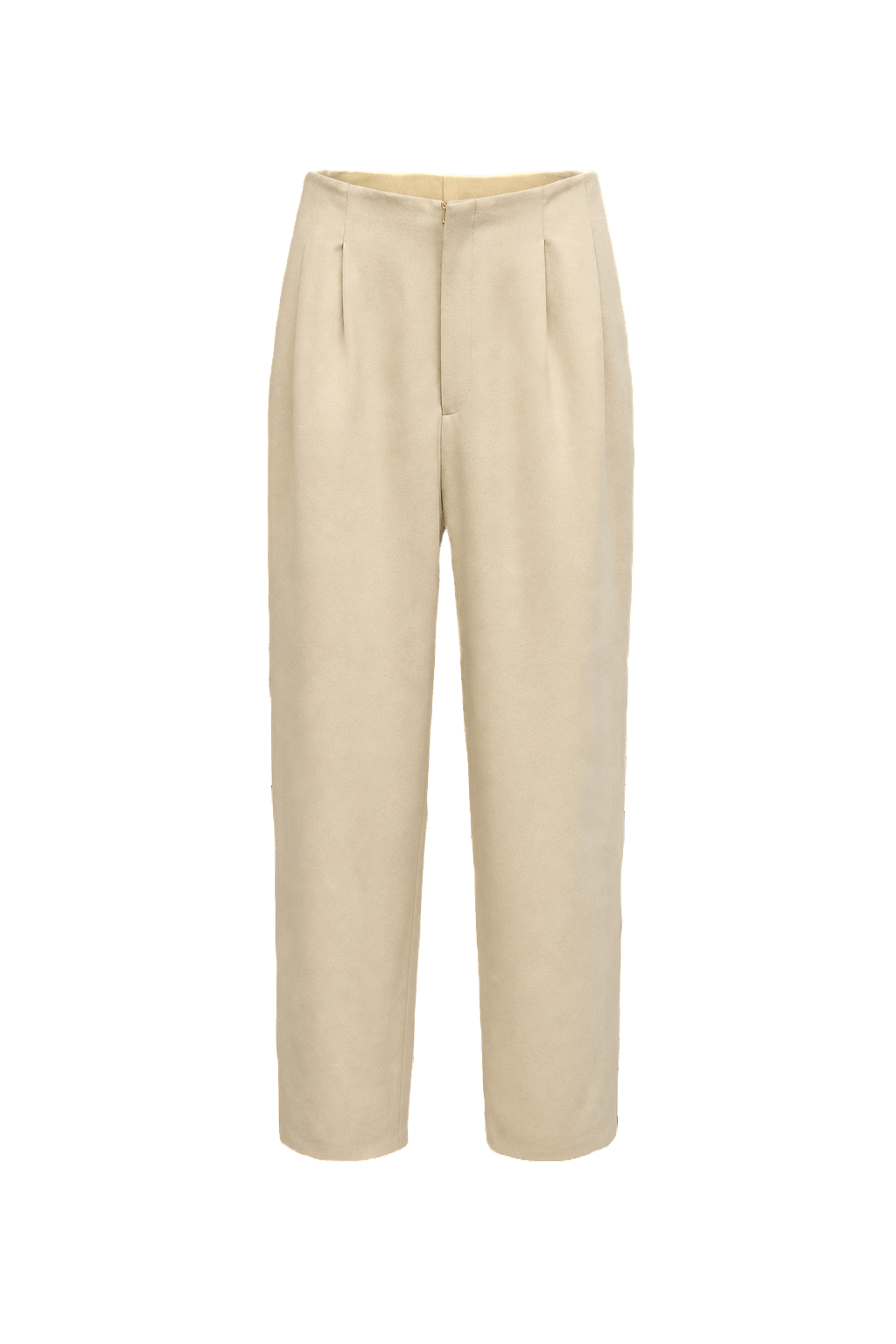 1990s Cream Wool Trousers - Front View