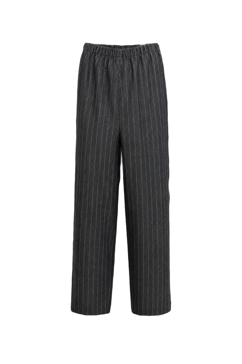1990s Charcoal Grey Wool Trousers - Front View
